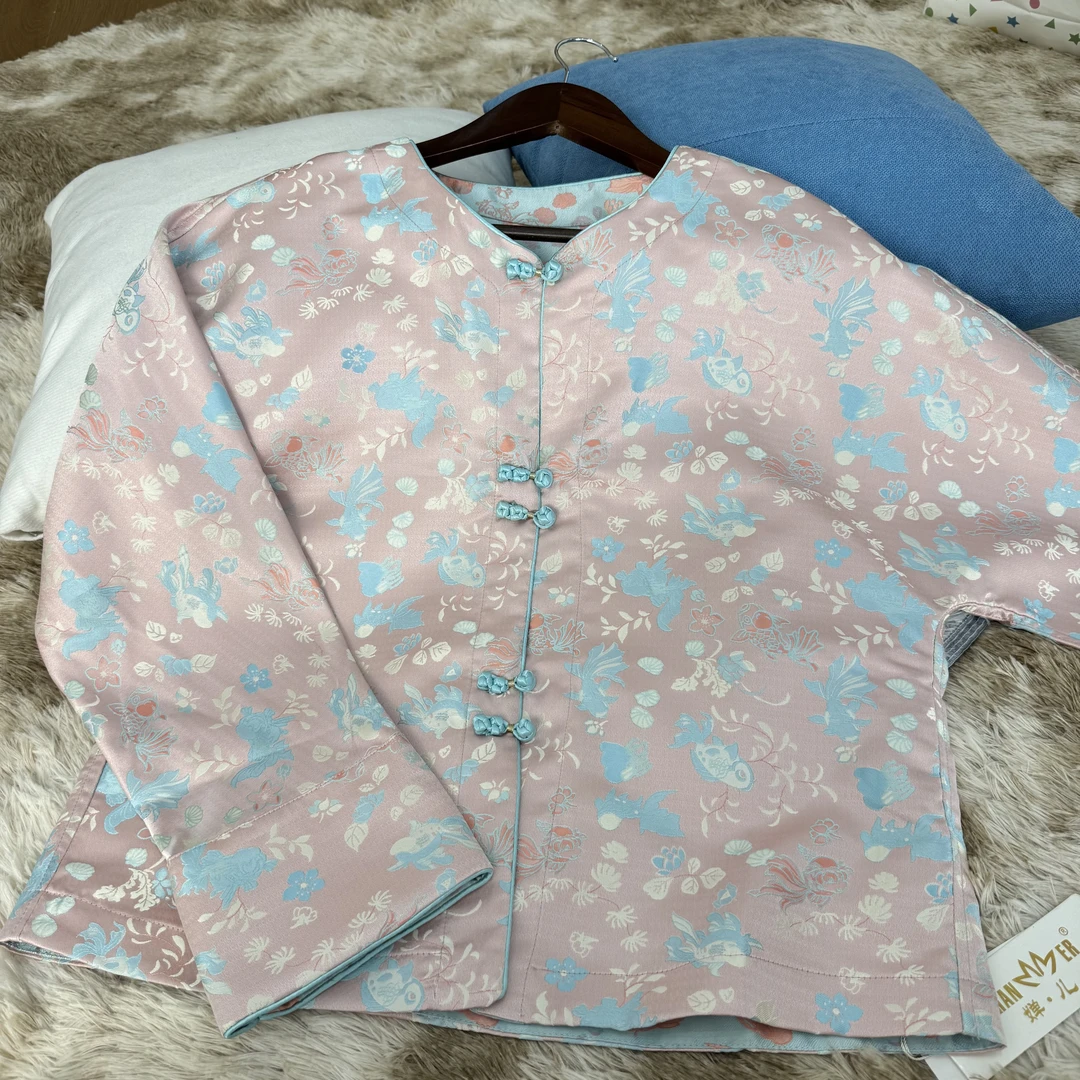 6751气质国风新中式长袖圆领外套A