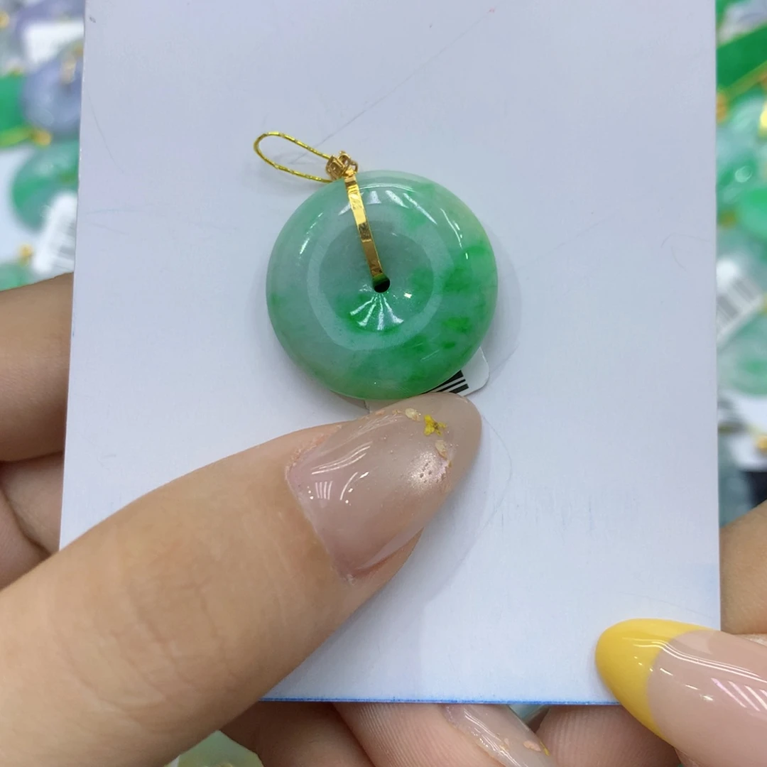 颈饰18K金镶嵌翡翠翡翠