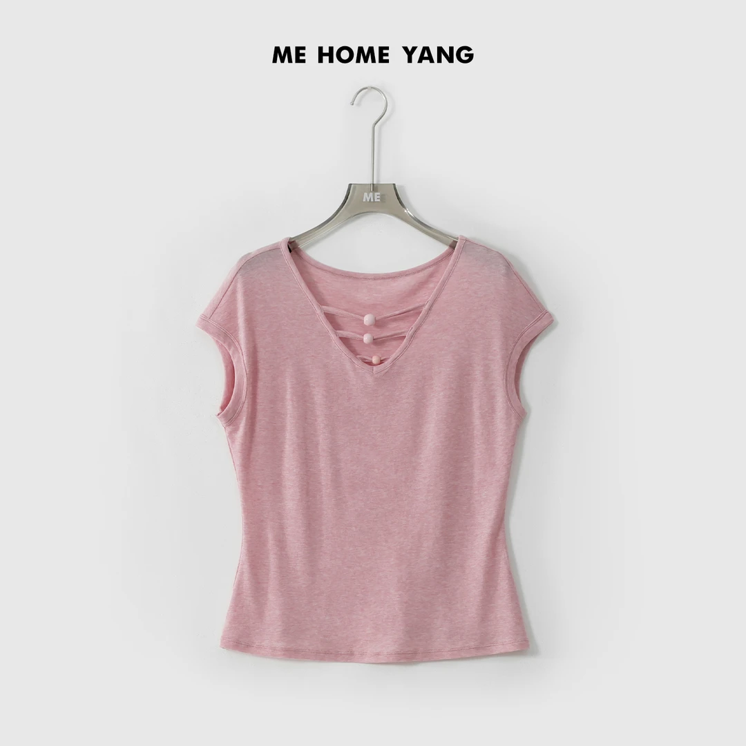 ME【赫本假日坎肩】莱赛尔绵羊毛混纺显瘦舒适时尚百搭T恤MESS3528