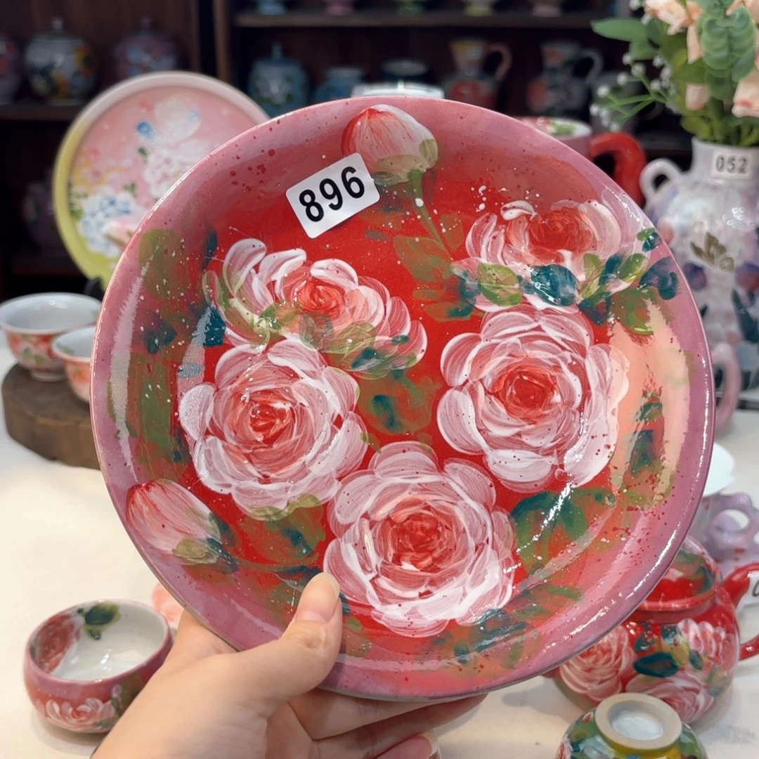 景德镇手绘高温釉下彩陶瓷茶具