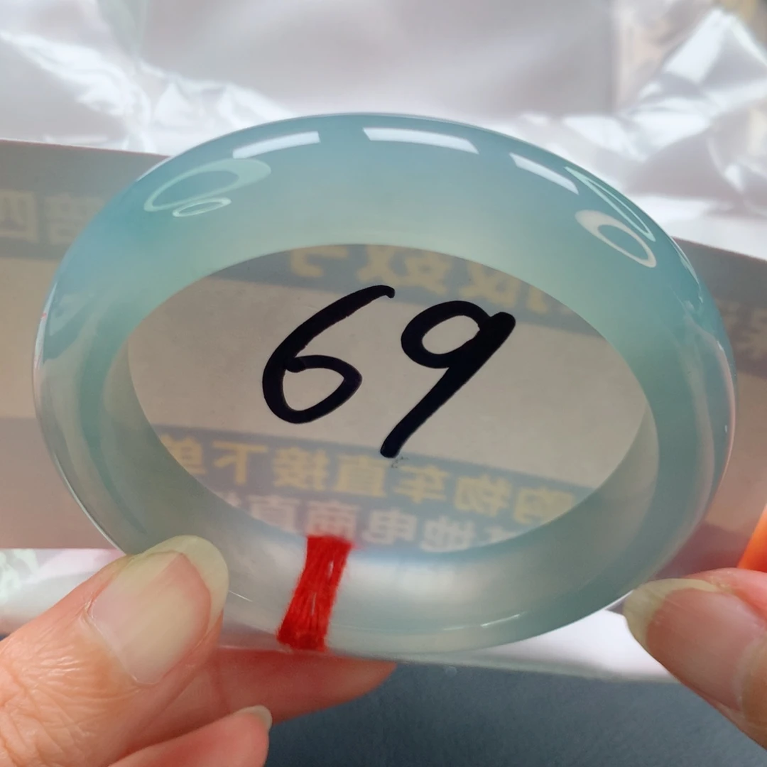 未镶嵌手镯翡翠正圈冰胶高级蓝显白强推