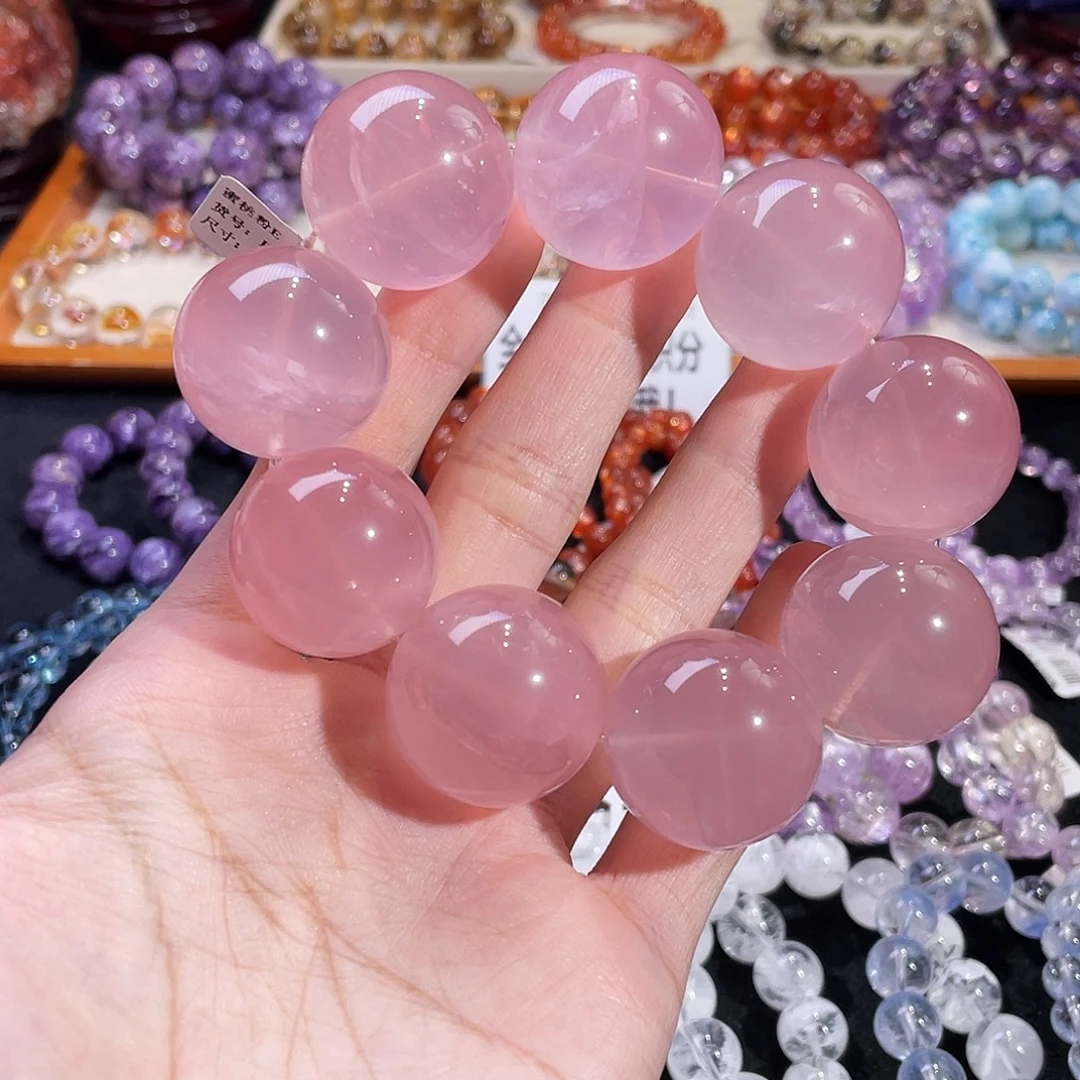 未镶嵌水晶手链蜜桃粉26