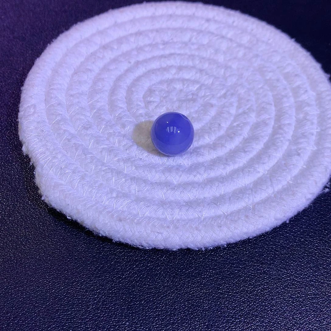 散珠翡翠天然缅甸翡翠单珠卡14.2蓝紫