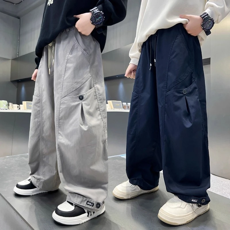 男童春秋洋气工装裤2025新款中大童秋装帅气裤子儿童装痞帅长裤潮