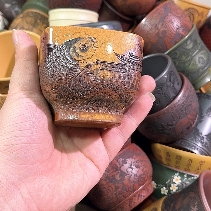 茶杯紫砂全手工紫砂主人杯