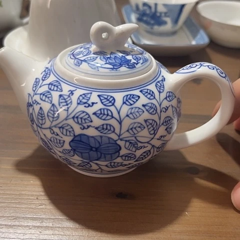 陶瓷手绘茶壶一个
