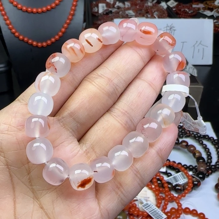 未镶嵌手链南红玛瑙冰飘花10mm