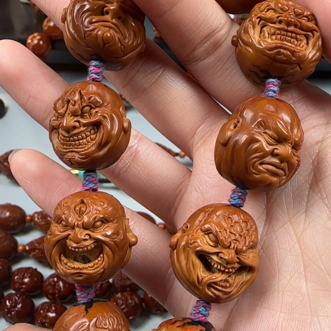 手串橄榄核油核双面恶僧手持
