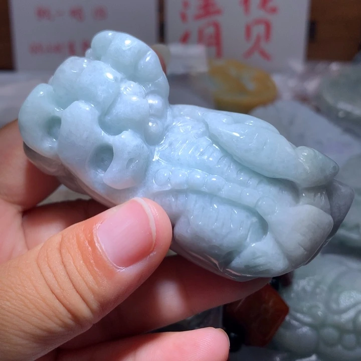 翡翠未镶嵌颈饰保真天然A货翡翠