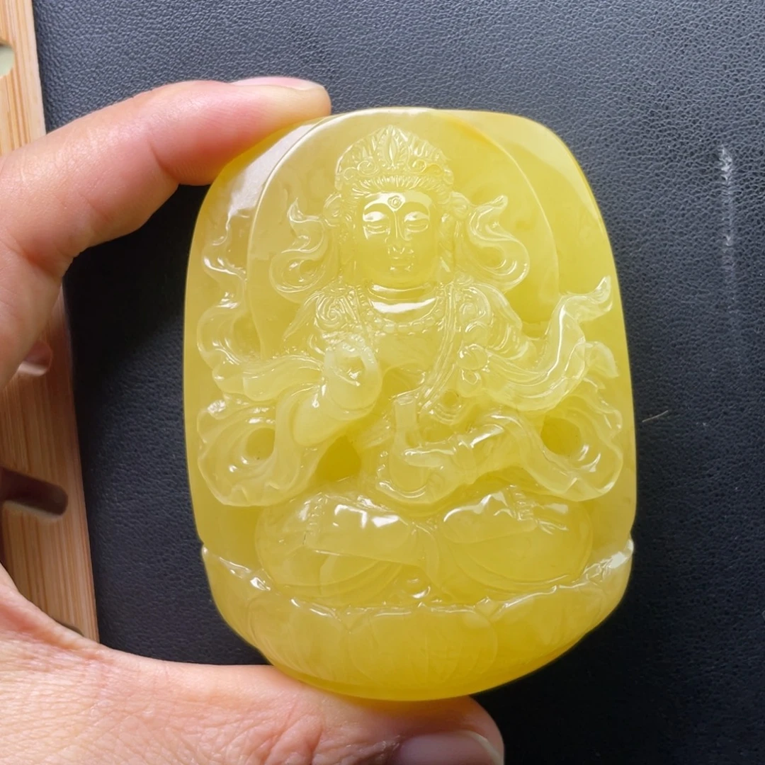 琥珀未镶嵌颈饰天然琥珀蜜蜡