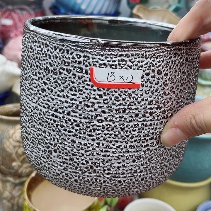 多肉绿植陶瓷花盆9.9包邮，有孔