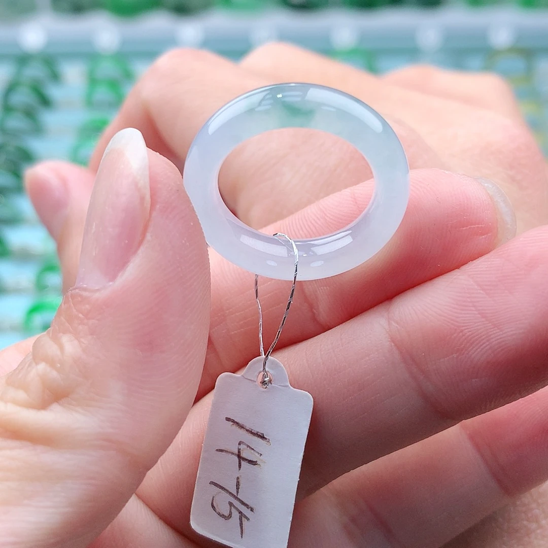 翡翠戒指未镶嵌A货缅甸翡翠