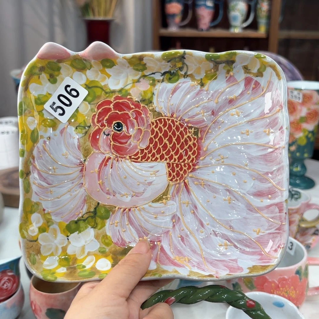 景德镇手绘高温釉下彩陶瓷茶具