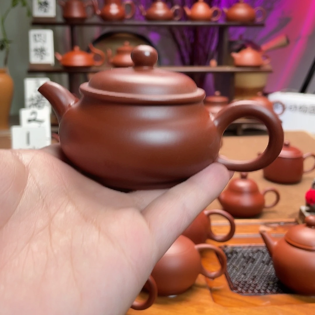 紫砂茶壶土*明炉P手拉壶