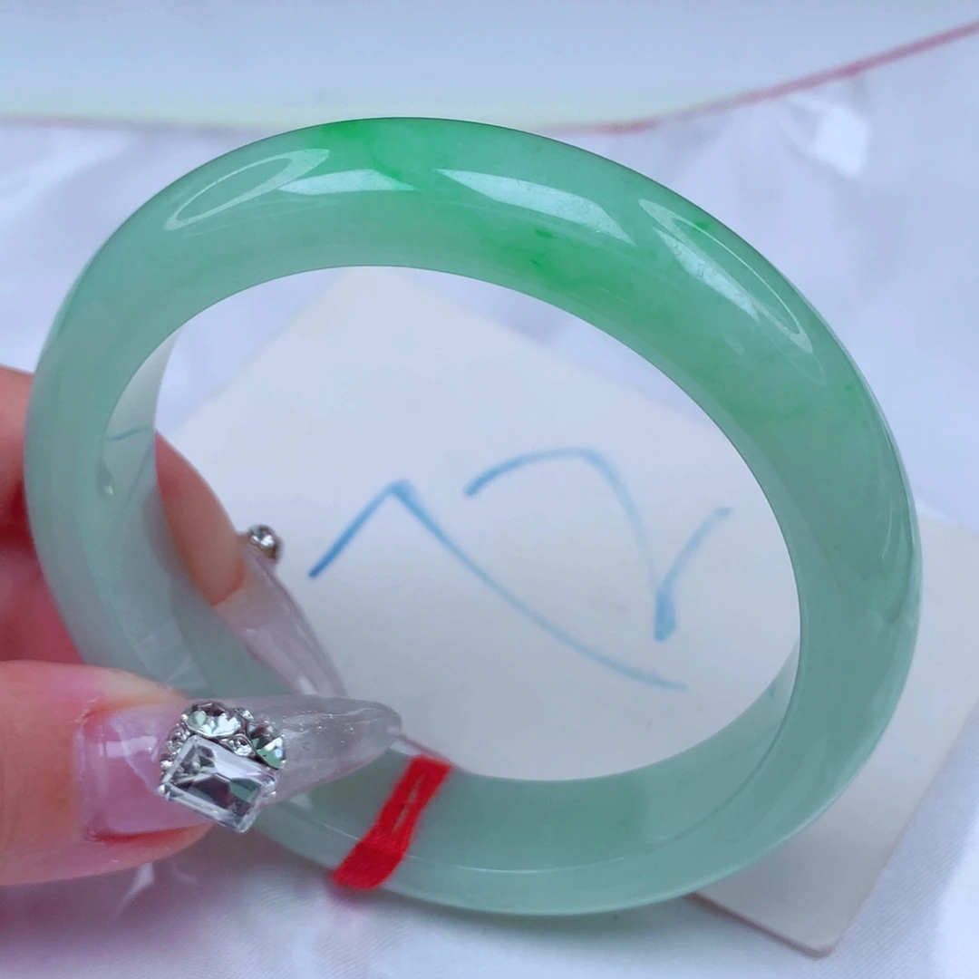 翡翠手镯未镶嵌天然缅甸翡翠A货手镯