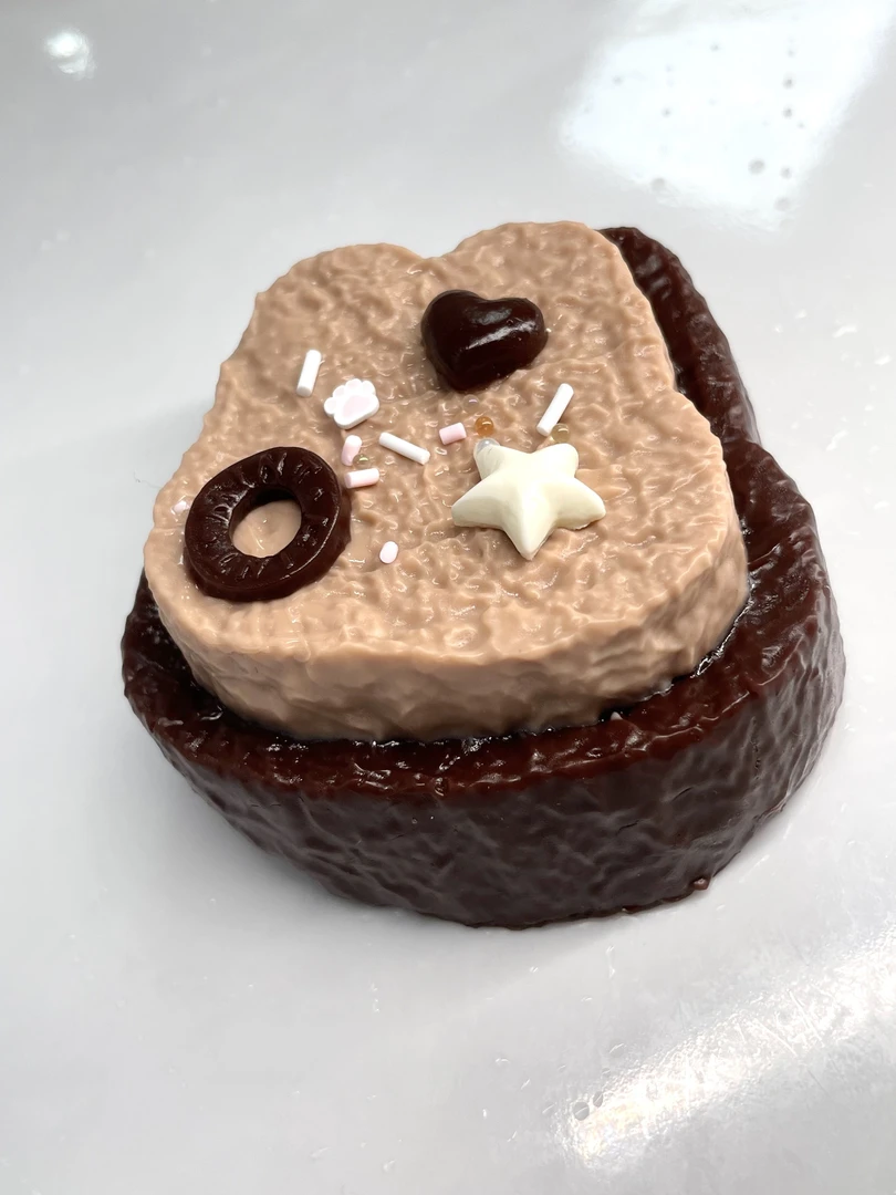 食品级硅胶纯手工制作捏捏-捏捏双层草莓奶芙（大瑕重瑕）