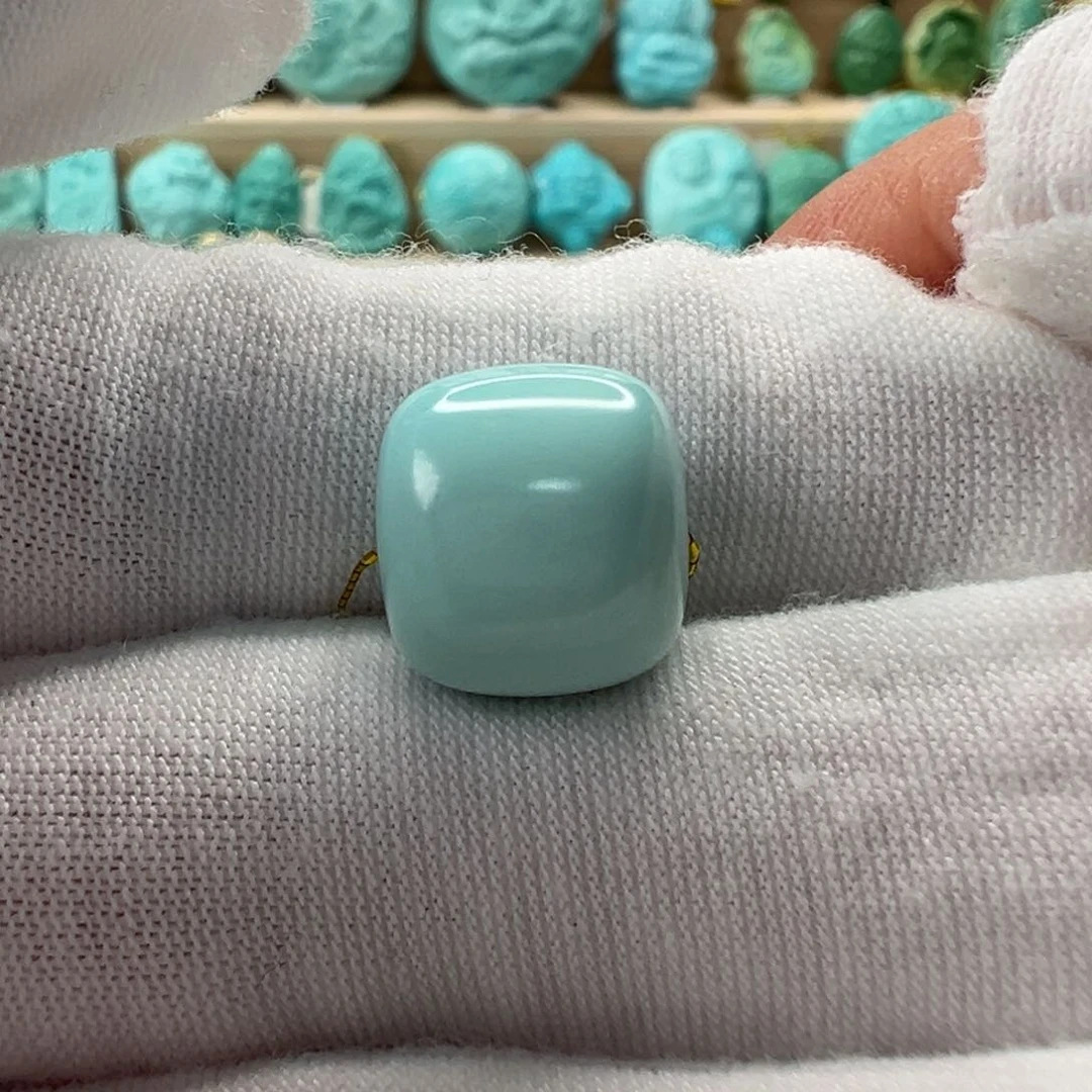 未镶嵌绿松石老型珠12.2x11.2mm