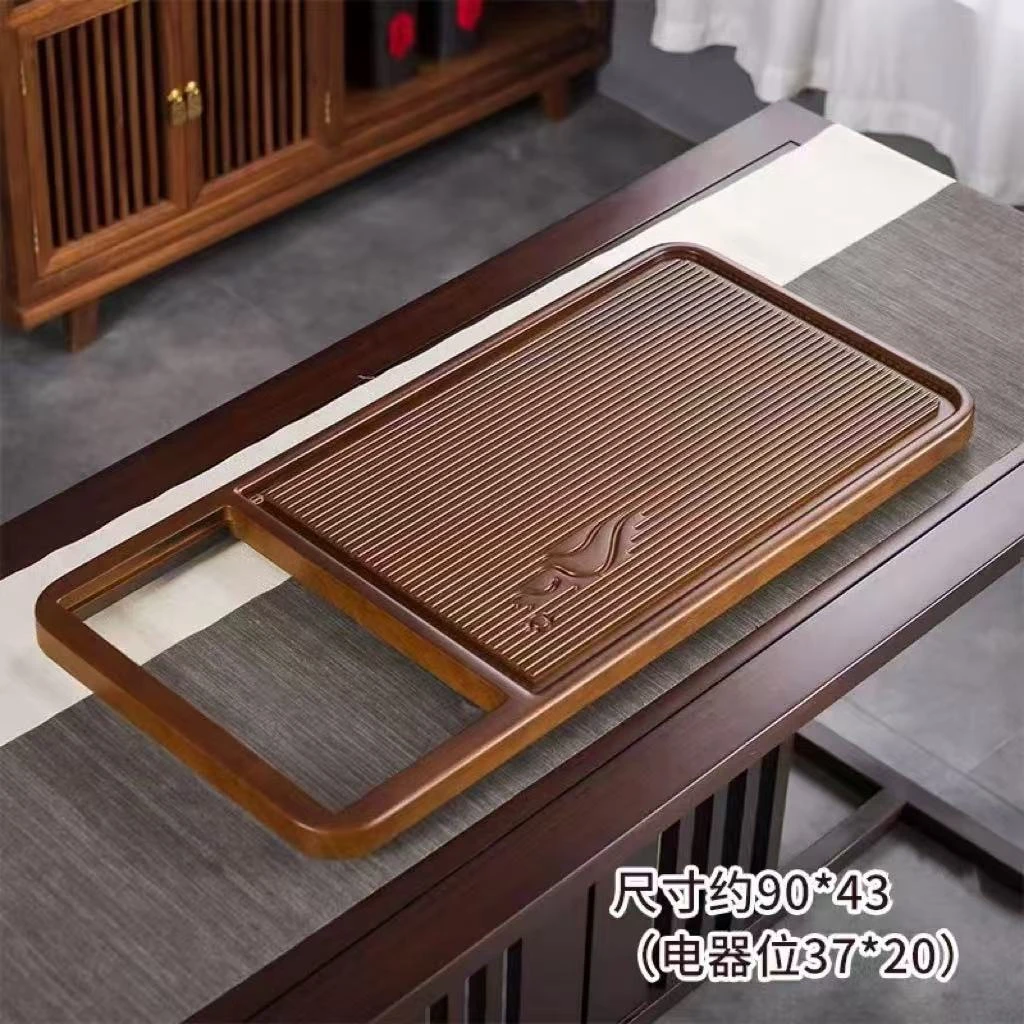 九涛电器款90*43家用实木功夫泡茶台排水干泡茶台简易办公茶海