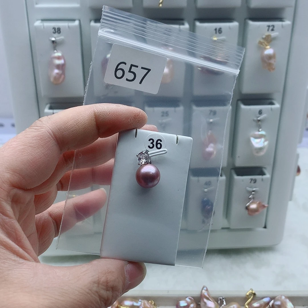合金淡水珍珠吊坠(不含链)