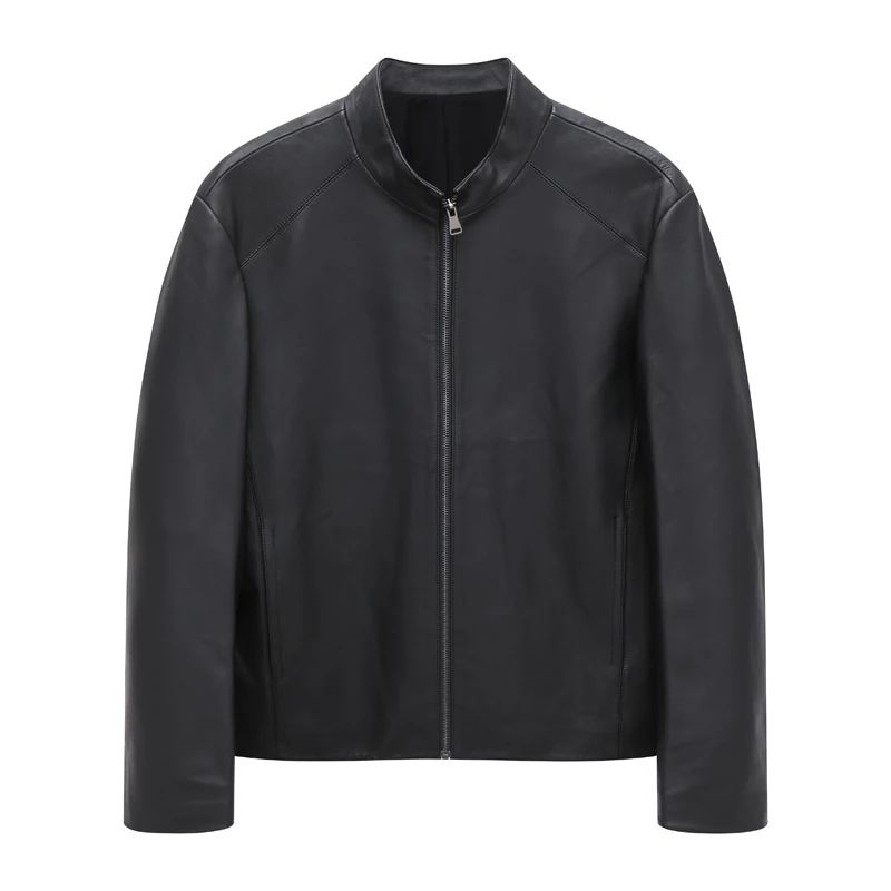 H1175啄春秋男士皮衣 拉链商务休闲外套 时尚都市