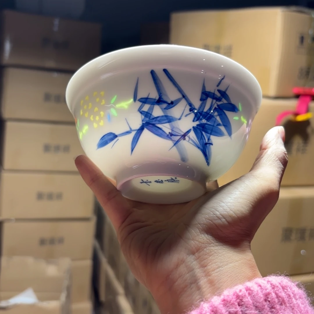玉瓷景德镇陶瓷两只微瑕