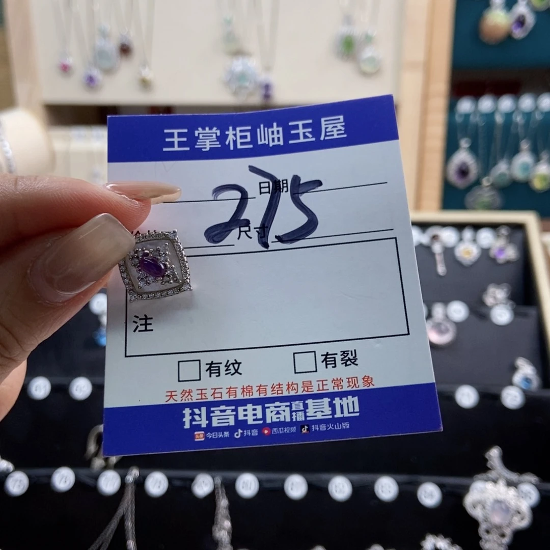 银S925镶嵌颈饰水晶