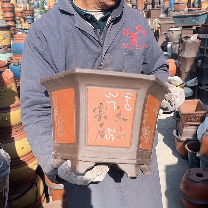 紫砂紫砂花盆也太漂亮