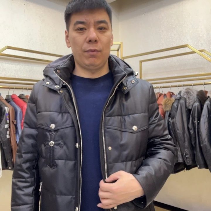 真皮皮衣水晶胎牛皮200斤以内备注身高体重