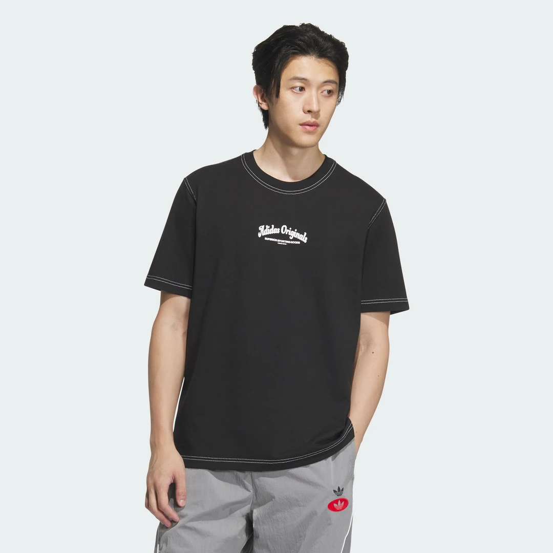 【商城】流光风Adidas阿迪达斯三叶草男子运动圆领短袖T恤JX2632