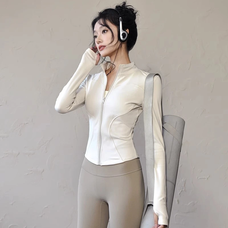 速干衣运动外套女修身lulu瑜伽服上衣高级感长袖户外跑步健身服