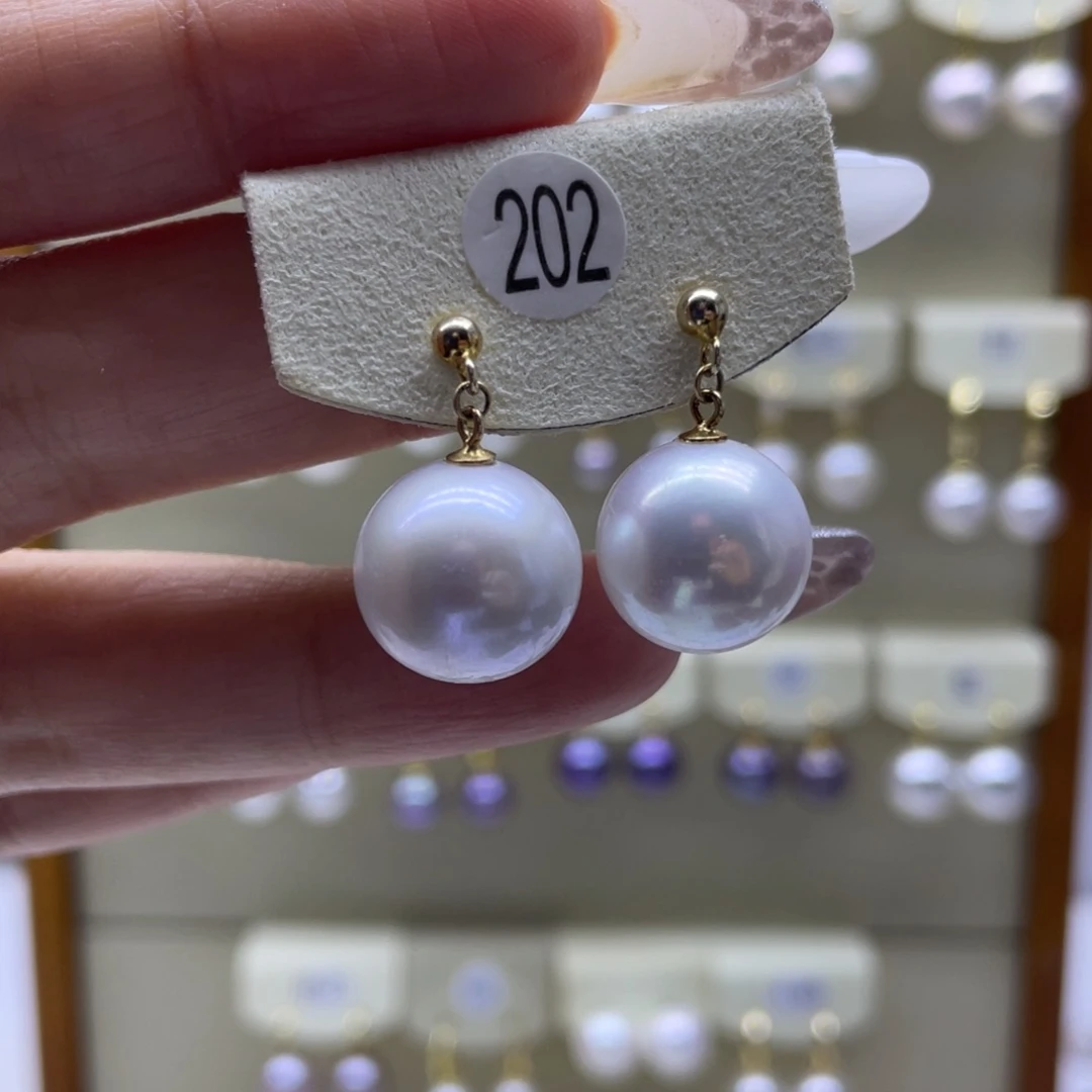 淡水珍珠耳饰银S925镶嵌