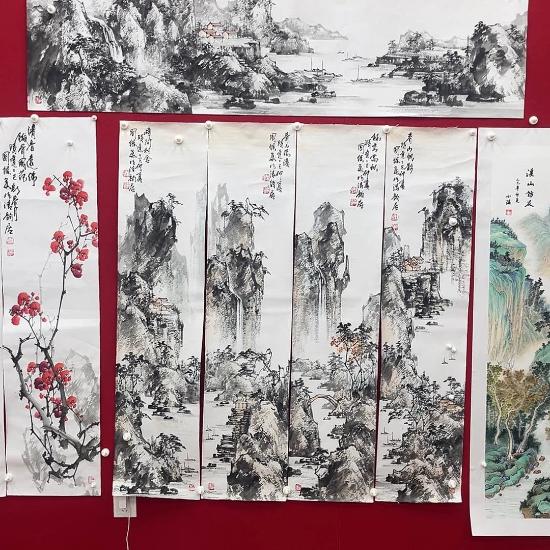 闲***人国画绘画作品多次参加全国