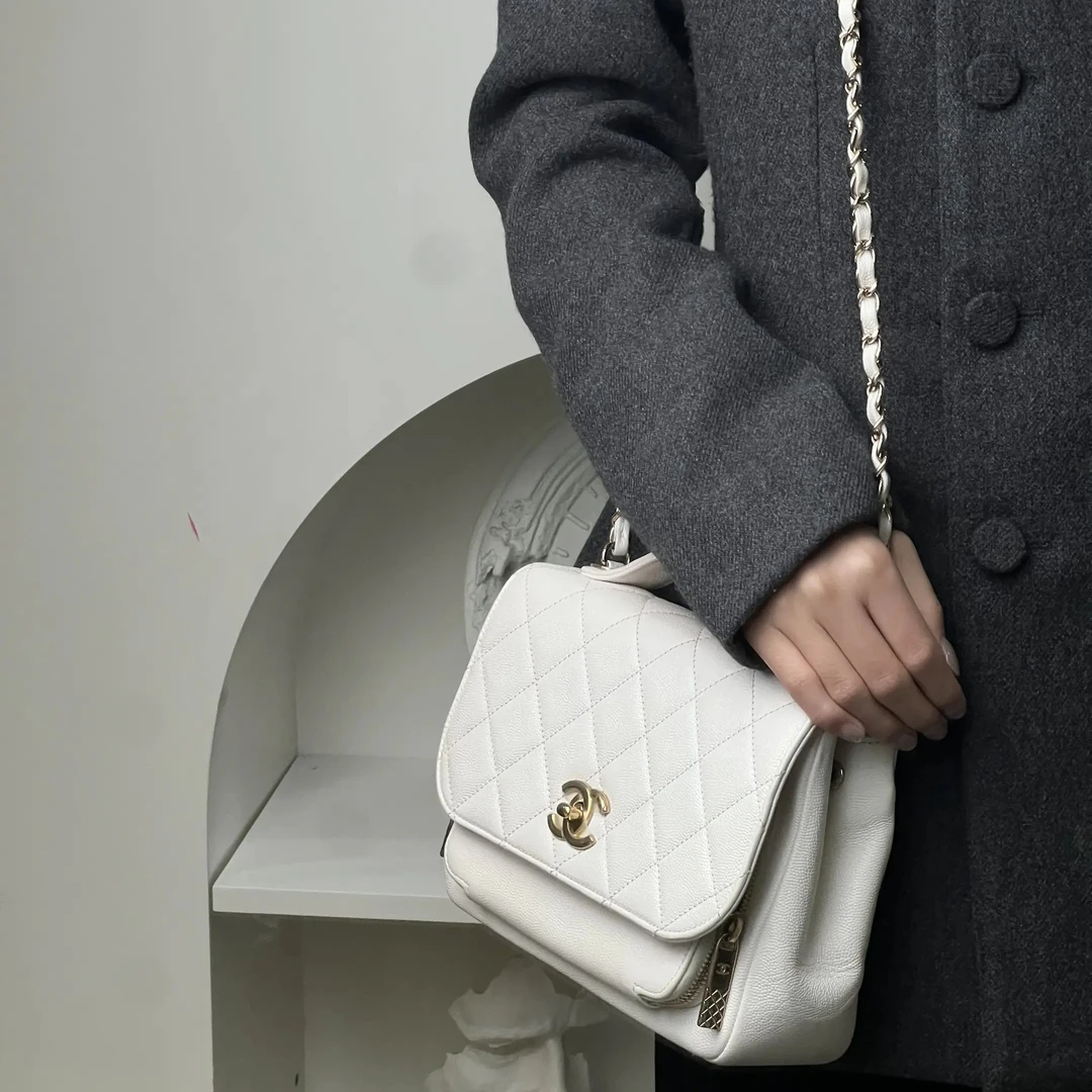 99新 Chanel/香奈儿 香奈儿22b邮差白金荔枝纹/优品