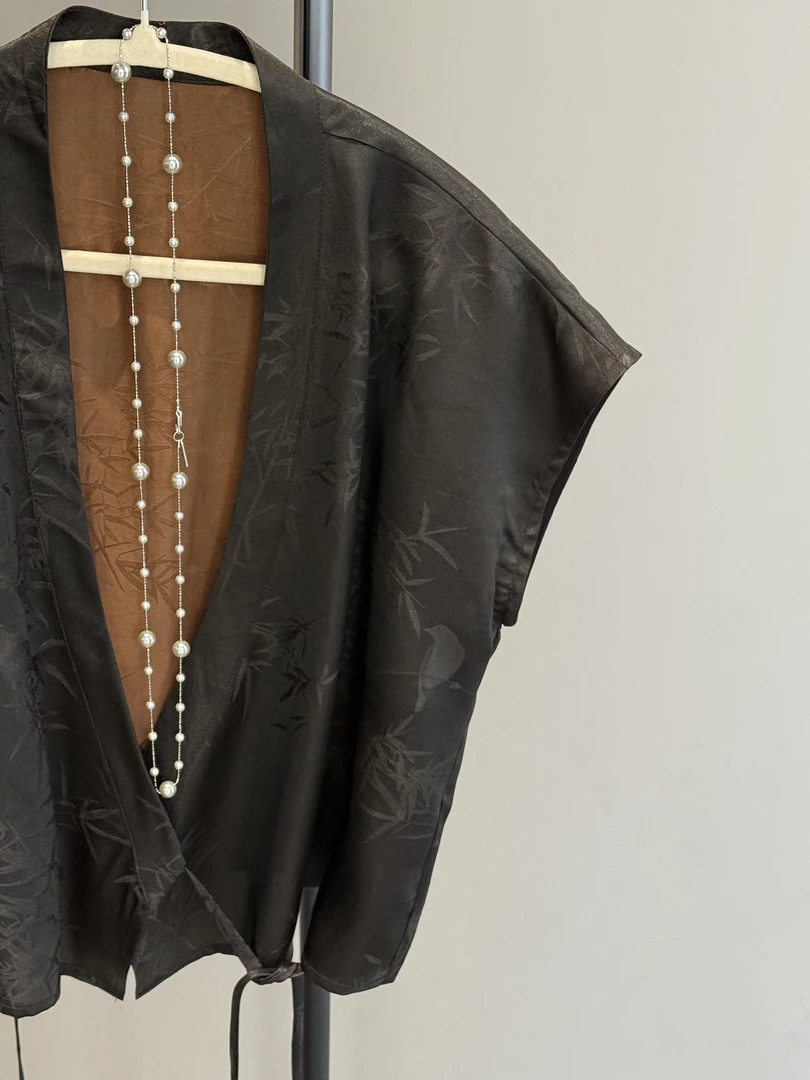 【墨竹】香云纱小披肩