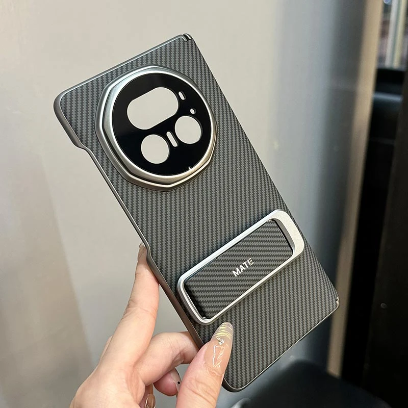 转轴壳适用荣耀v5/v3手机壳magicv5碳纤维纹皮质磁吸中轴铰链全包