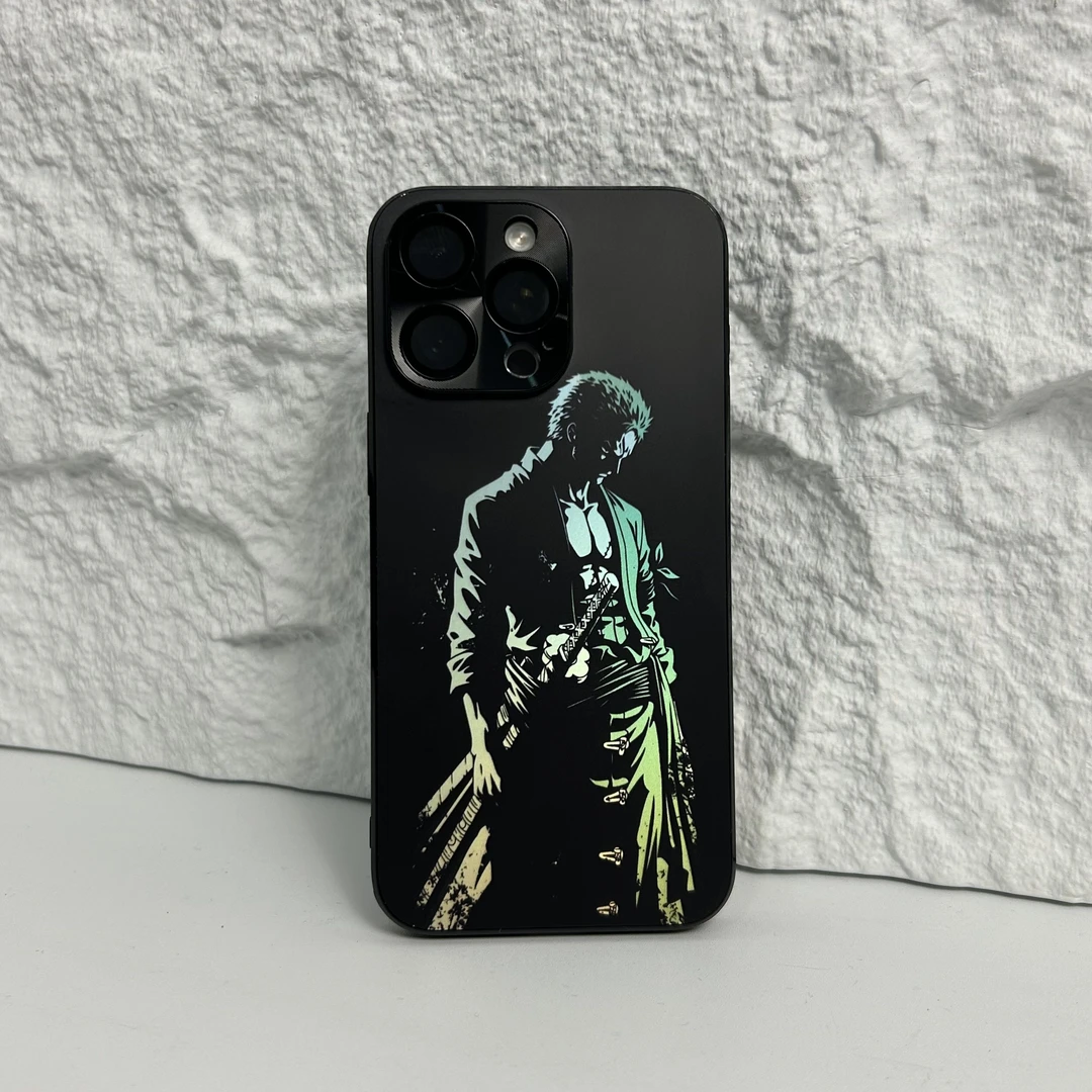 动漫海贼王发光索隆苹果iPhone16手机壳适用15promax镜头膜14防摔