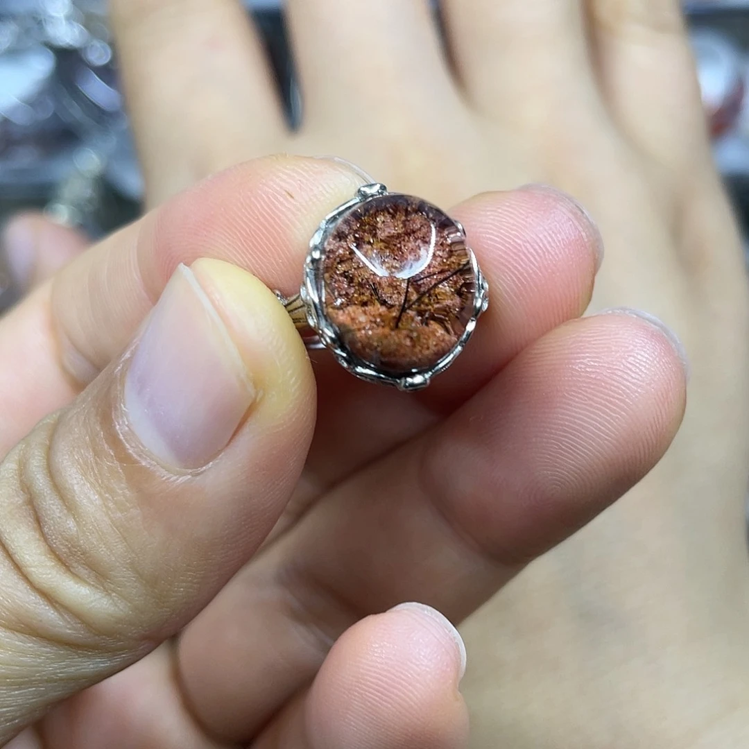 【闪购商品】银S925镶嵌珠宝半成品水晶戒指