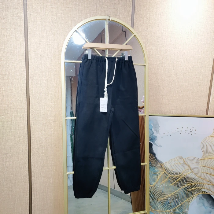 HN137孕妇黑色产前产后双面绒休闲裤L90-130XXXL130-160