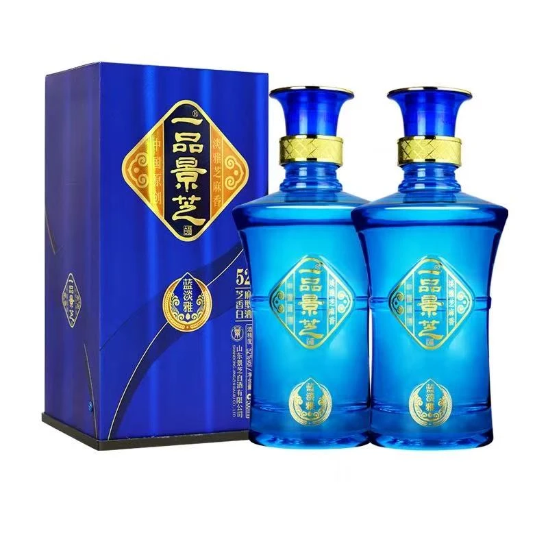 景芝景芝52度500ml一品景芝蓝淡雅2瓶装瓶芝麻香型52度