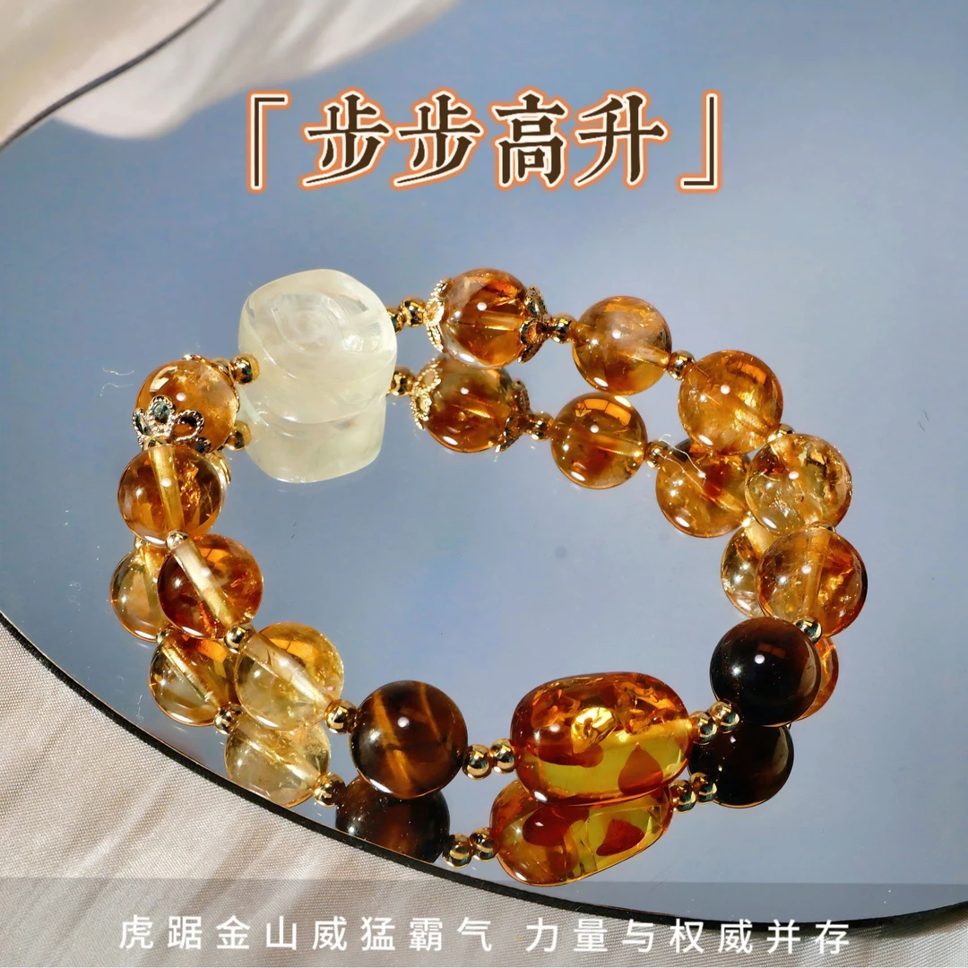 【步步高升】天然水晶手链多样性发一