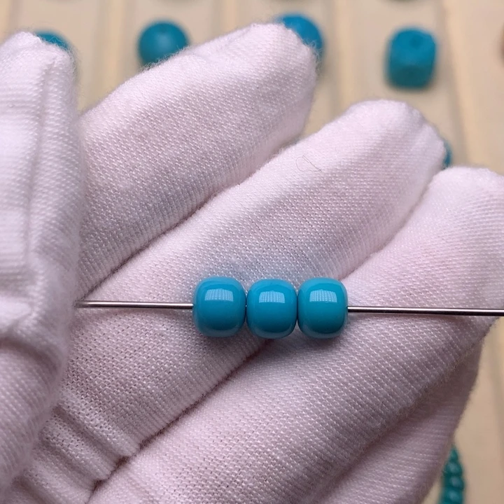 绿松石未镶嵌绿松石三连6.7