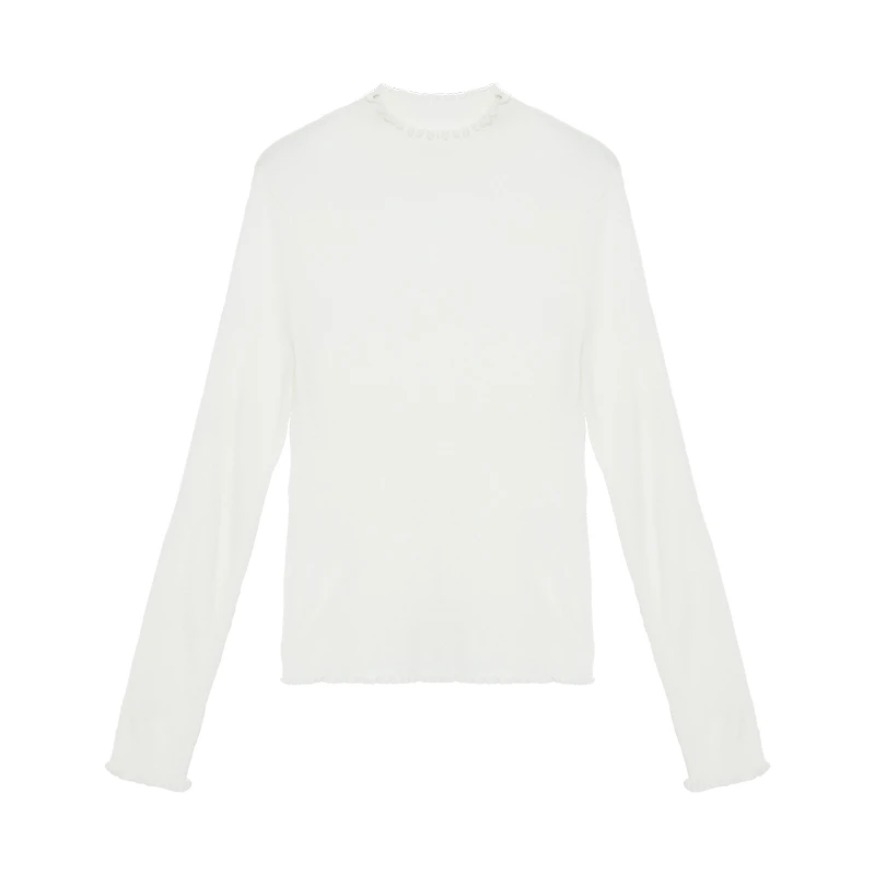 【籽言主播】修身显瘦简约纯色百搭套头针织毛衫Z5C5046