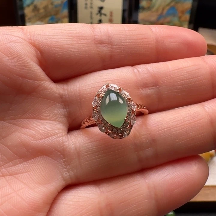 和田玉（碧玉）银S925镶嵌颈饰