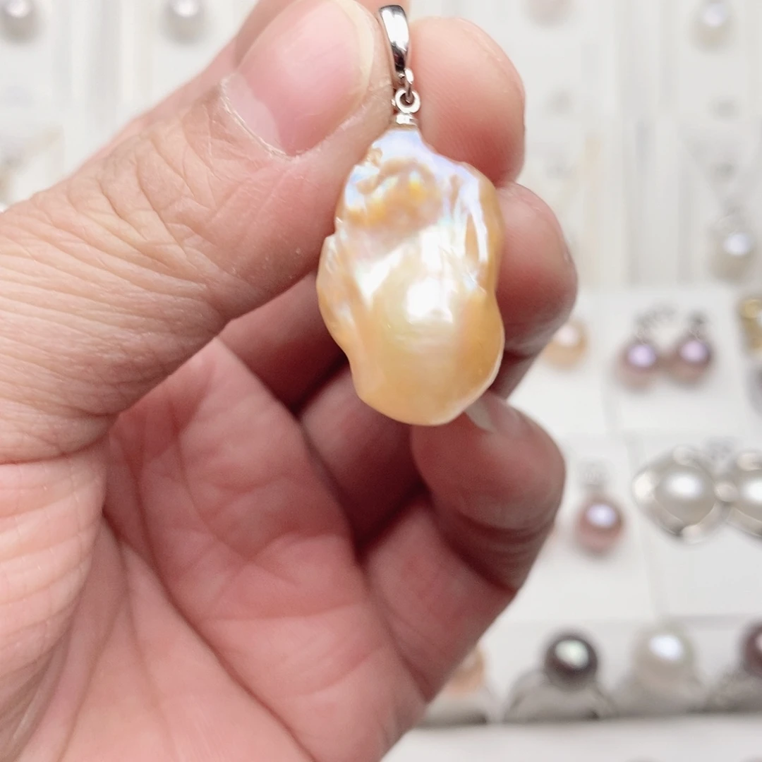 合金淡水珍珠颈饰004