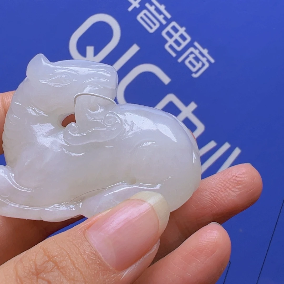 和田玉未镶嵌挂件阿*