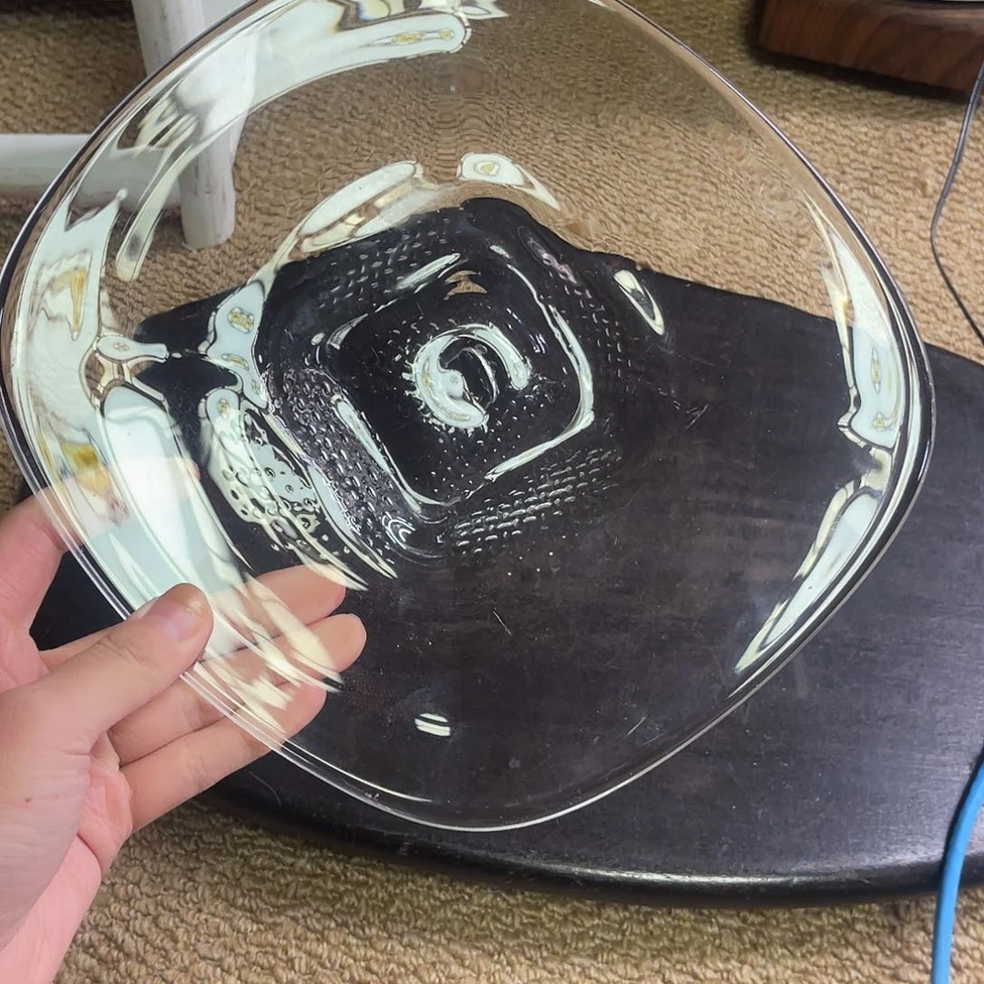 哈***一玻璃高透硝子沙拉盘有磨痕