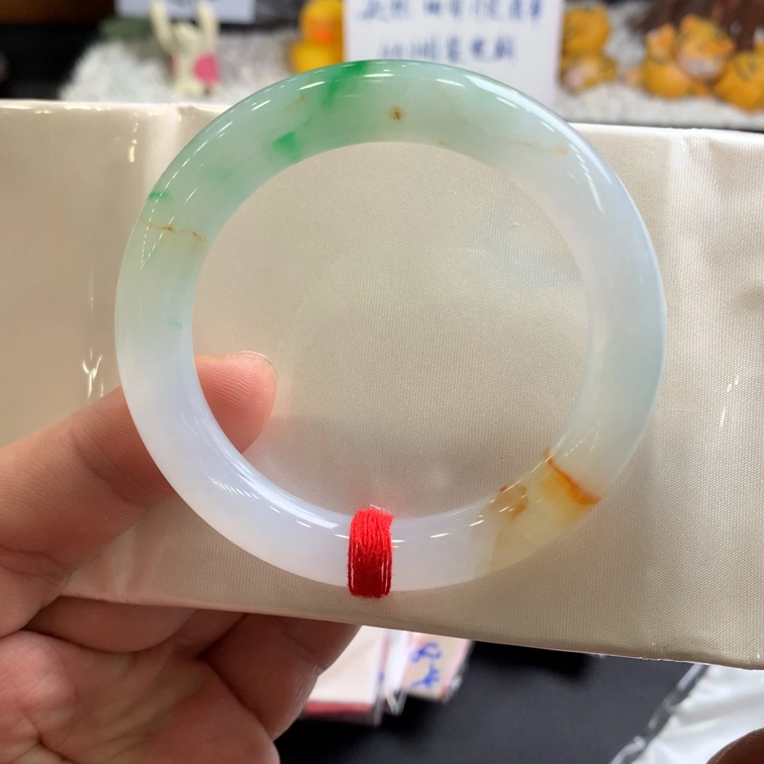 翡翠未镶嵌手镯51.2圆条