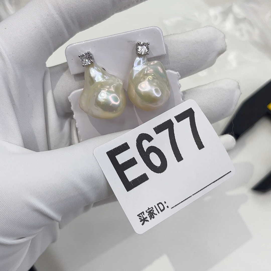 淡水珍珠耳饰合金