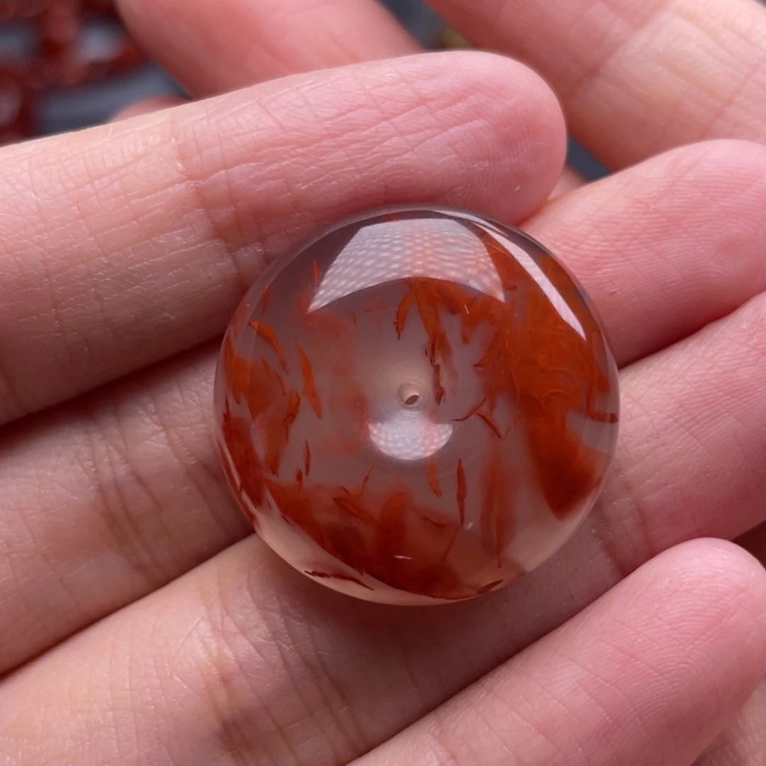 南红玛瑙未镶嵌珠宝奇石平安扣吊坠