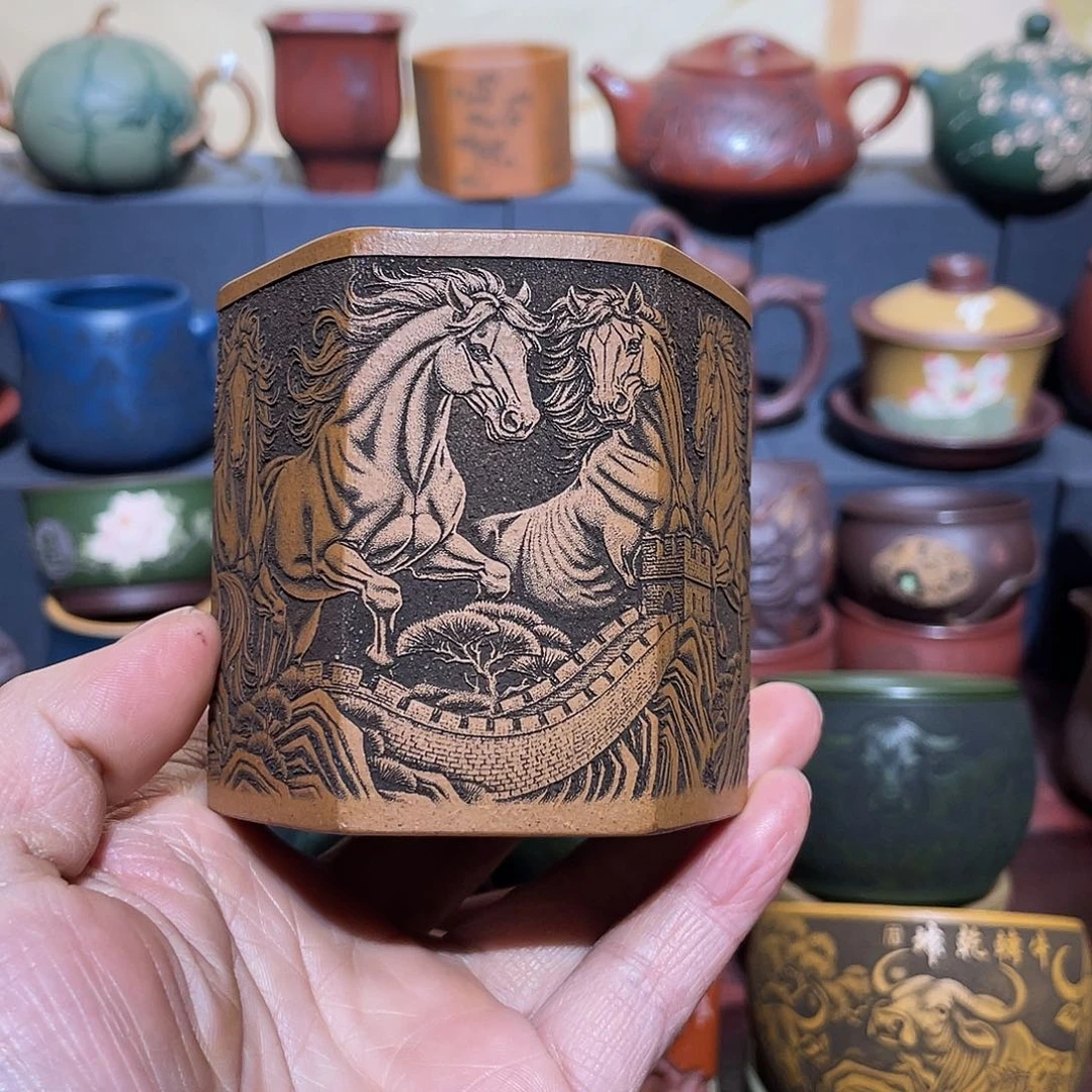 原矿紫砂手工主人杯